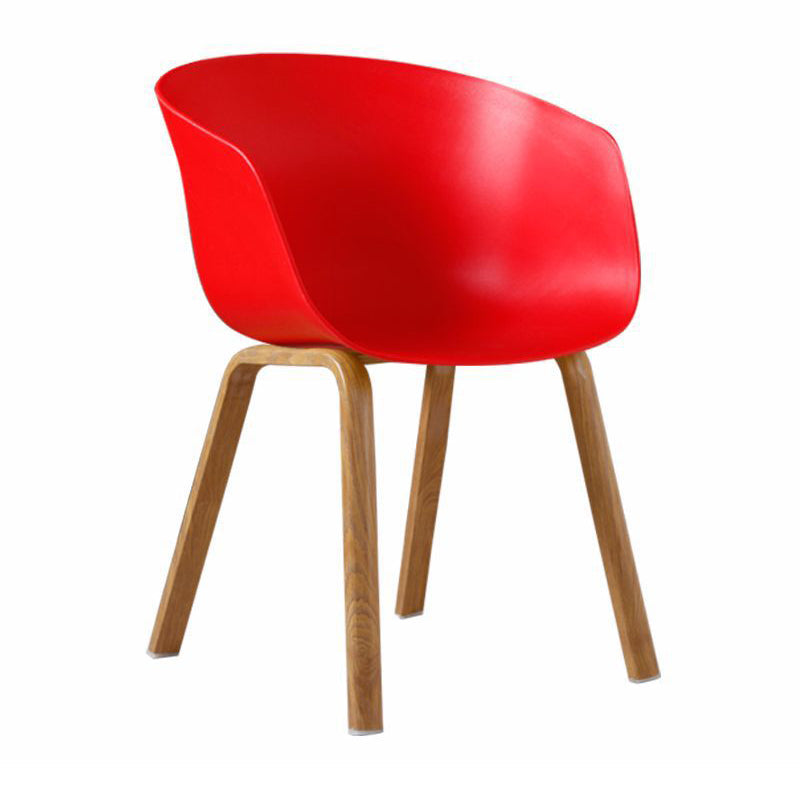 Modern Style Plastic Dining Armchair Open Back Dining Side Chair for Home Clearhalo ' kitchen&dining_furn' 'Dining Chairs' 'Dining Tables & Seating' 'dining_chair' 'Furniture' 'furniture_dining_chair' 'Kitchen & Dining Furniture' 'kitchen' 3564758