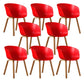 Modern Style Plastic Dining Armchair Open Back Dining Side Chair for Home Red Set of 8 Clearhalo ' kitchen&dining_furn' 'Dining Chairs' 'Dining Tables & Seating' 'dining_chair' 'Furniture' 'furniture_dining_chair' 'Kitchen & Dining Furniture' 'kitchen' 3564760