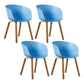 Modern Style Plastic Dining Armchair Open Back Dining Side Chair for Home Blue Set of 4 Clearhalo ' kitchen&dining_furn' 'Dining Chairs' 'Dining Tables & Seating' 'dining_chair' 'Furniture' 'furniture_dining_chair' 'Kitchen & Dining Furniture' 'kitchen' 3564766