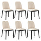 Modern Style Armless Dining Chair Parsons Chair with Wooden Legs for Kitchen Off-White 6 Piece Set Clearhalo ' kitchen&dining_furn' 'Dining Chairs' 'Dining Tables & Seating' 'dining_chair' 'furn' 'furn_dining_chair' 'Furniture' 'furniture_dining_chair' 'Kitchen & Dining Furniture' 'kitchen' 3564778