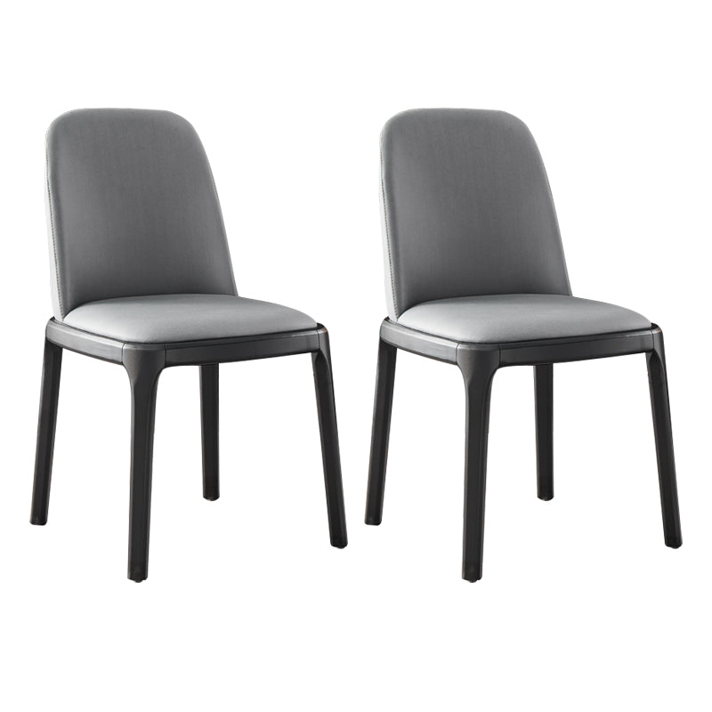 Modern Style Armless Dining Chair Parsons Chair with Wooden Legs for Kitchen Grey 2 Piece Set Clearhalo ' kitchen&dining_furn' 'Dining Chairs' 'Dining Tables & Seating' 'dining_chair' 'furn' 'furn_dining_chair' 'Furniture' 'furniture_dining_chair' 'Kitchen & Dining Furniture' 'kitchen' 3564780