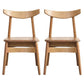 Contemporary Style Wood Dining Chair Stackable Ladder Back Arm Chair for Home Natural 2 Piece Set Clearhalo ' kitchen&dining_furn' 'Dining Chairs' 'Dining Tables & Seating' 'dining_chair' 'furn' 'furn_dining_chair' 'Furniture' 'furniture_dining_chair' 'Kitchen & Dining Furniture' 'kitchen' 3564794