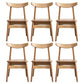 Contemporary Style Wood Dining Chair Stackable Ladder Back Arm Chair for Home Natural 6 Piece Set Clearhalo ' kitchen&dining_furn' 'Dining Chairs' 'Dining Tables & Seating' 'dining_chair' 'furn' 'furn_dining_chair' 'Furniture' 'furniture_dining_chair' 'Kitchen & Dining Furniture' 'kitchen' 3564798