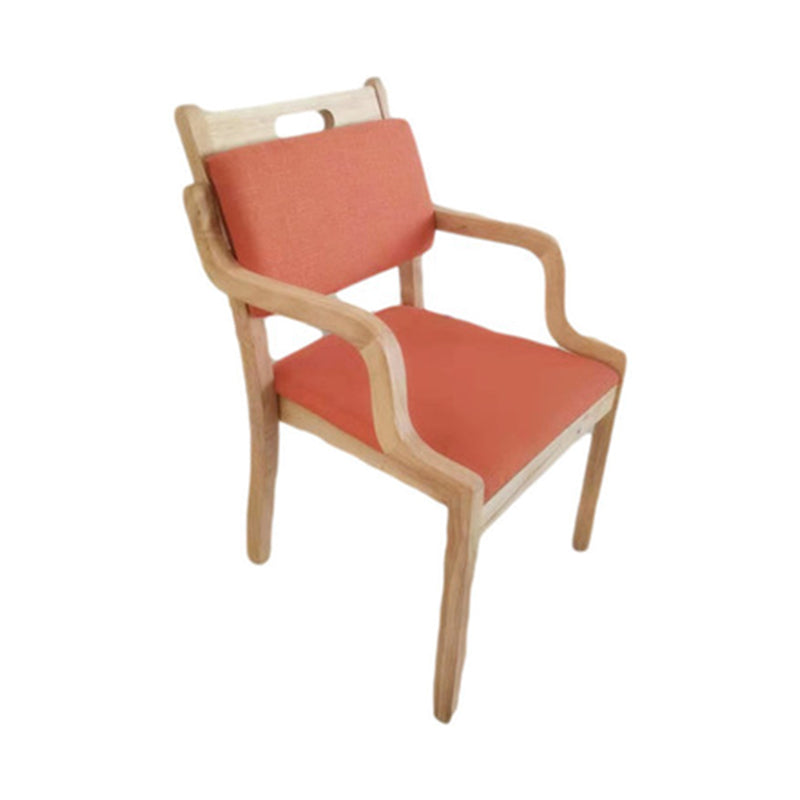 Contemporary Kitchen Wooden Dining Side Chair Open Back Dining Side Chair Orange 1 Piece Clearhalo ' kitchen&dining_furn' 'Dining Chairs' 'Dining Tables & Seating' 'dining_chair' 'furn' 'furn_dining_chair' 'Furniture' 'furniture_dining_chair' 'Kitchen & Dining Furniture' 'kitchen' 3564809