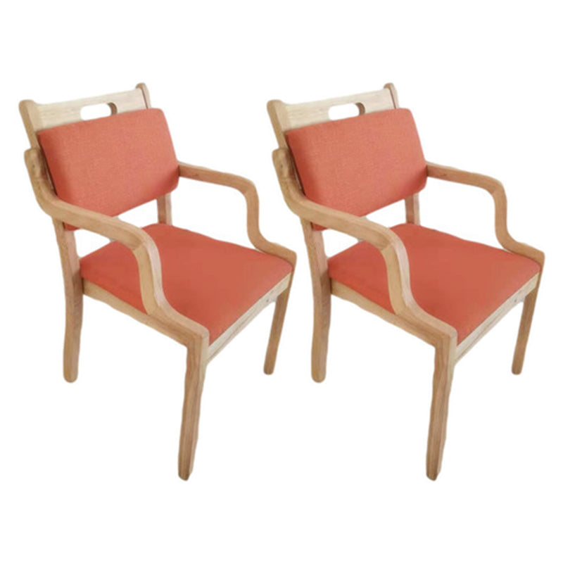 Contemporary Kitchen Wooden Dining Side Chair Open Back Dining Side Chair Orange 2 Piece Set Clearhalo ' kitchen&dining_furn' 'Dining Chairs' 'Dining Tables & Seating' 'dining_chair' 'furn' 'furn_dining_chair' 'Furniture' 'furniture_dining_chair' 'Kitchen & Dining Furniture' 'kitchen' 3564811