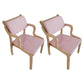 Contemporary Kitchen Wooden Dining Side Chair Open Back Dining Side Chair Pink 2 Piece Set Clearhalo ' kitchen&dining_furn' 'Dining Chairs' 'Dining Tables & Seating' 'dining_chair' 'furn' 'furn_dining_chair' 'Furniture' 'furniture_dining_chair' 'Kitchen & Dining Furniture' 'kitchen' 3564817