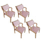 Contemporary Kitchen Wooden Dining Side Chair Open Back Dining Side Chair Pink 4 Piece Set Clearhalo ' kitchen&dining_furn' 'Dining Chairs' 'Dining Tables & Seating' 'dining_chair' 'furn' 'furn_dining_chair' 'Furniture' 'furniture_dining_chair' 'Kitchen & Dining Furniture' 'kitchen' 3564819