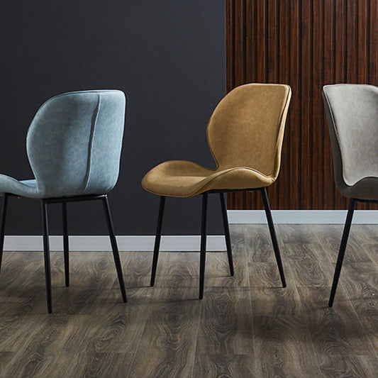 Scandinavian Coffee Shop Metal Side Chair Matte Finish Wingback Dining Chair Clearhalo ' kitchen&dining_furn' 'Dining Chairs' 'Dining Tables & Seating' 'dining_chair' 'furn' 'furn_dining_chair' 'Furniture' 'furniture_dining_chair' 'Kitchen & Dining Furniture' 'kitchen' 3564825