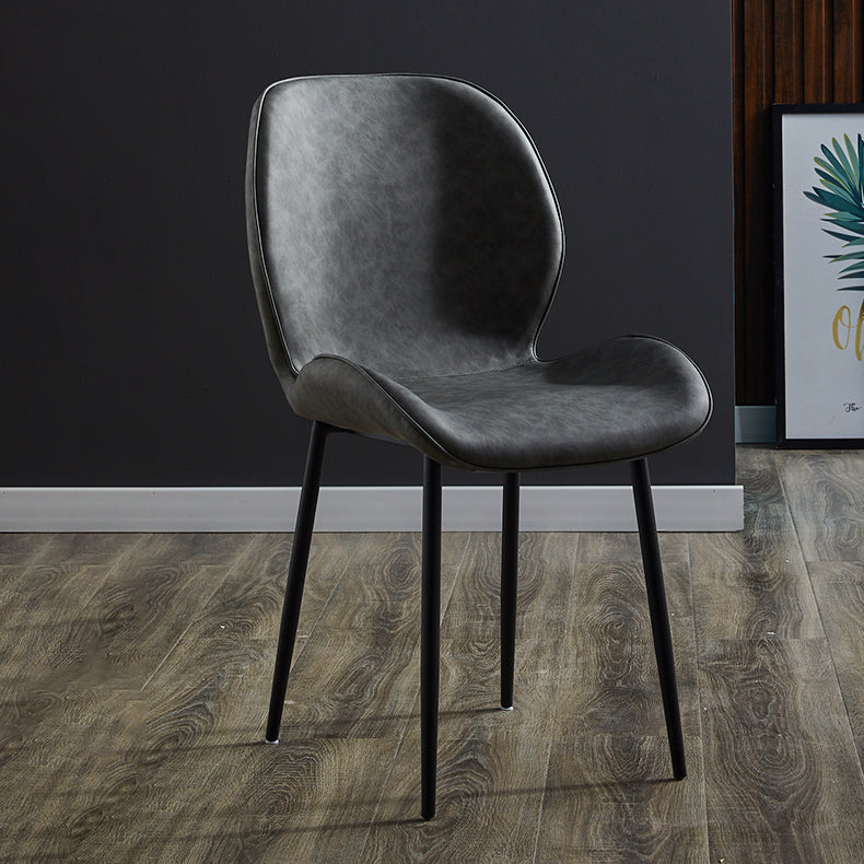 Scandinavian Coffee Shop Metal Side Chair Matte Finish Wingback Dining Chair Clearhalo ' kitchen&dining_furn' 'Dining Chairs' 'Dining Tables & Seating' 'dining_chair' 'furn' 'furn_dining_chair' 'Furniture' 'furniture_dining_chair' 'Kitchen & Dining Furniture' 'kitchen' 3564827