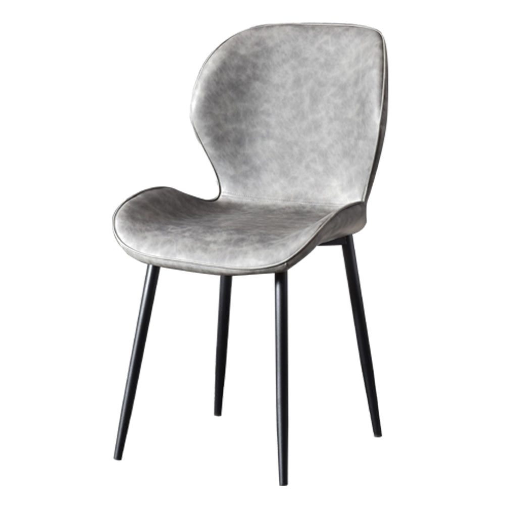 Scandinavian Coffee Shop Metal Side Chair Matte Finish Wingback Dining Chair Clearhalo ' kitchen&dining_furn' 'Dining Chairs' 'Dining Tables & Seating' 'dining_chair' 'furn' 'furn_dining_chair' 'Furniture' 'furniture_dining_chair' 'Kitchen & Dining Furniture' 'kitchen' 3564829