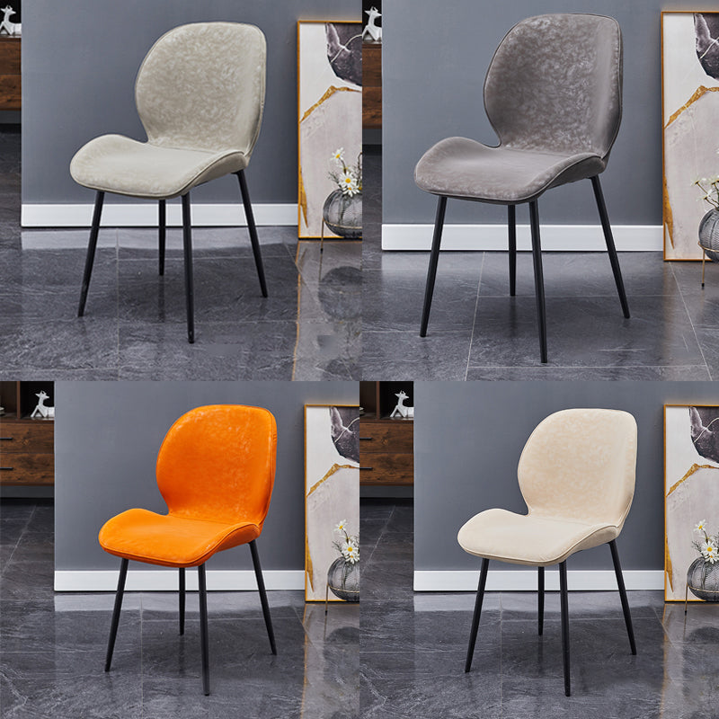 Scandinavian Coffee Shop Metal Side Chair Matte Finish Wingback Dining Chair Clearhalo ' kitchen&dining_furn' 'Dining Chairs' 'Dining Tables & Seating' 'dining_chair' 'furn' 'furn_dining_chair' 'Furniture' 'furniture_dining_chair' 'Kitchen & Dining Furniture' 'kitchen' 3564831