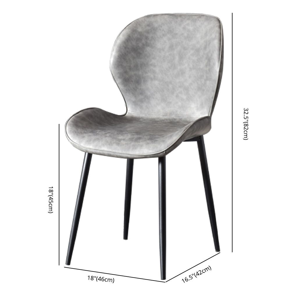 Scandinavian Coffee Shop Metal Side Chair Matte Finish Wingback Dining Chair Clearhalo ' kitchen&dining_furn' 'Dining Chairs' 'Dining Tables & Seating' 'dining_chair' 'furn' 'furn_dining_chair' 'Furniture' 'furniture_dining_chair' 'Kitchen & Dining Furniture' 'kitchen' 3564832