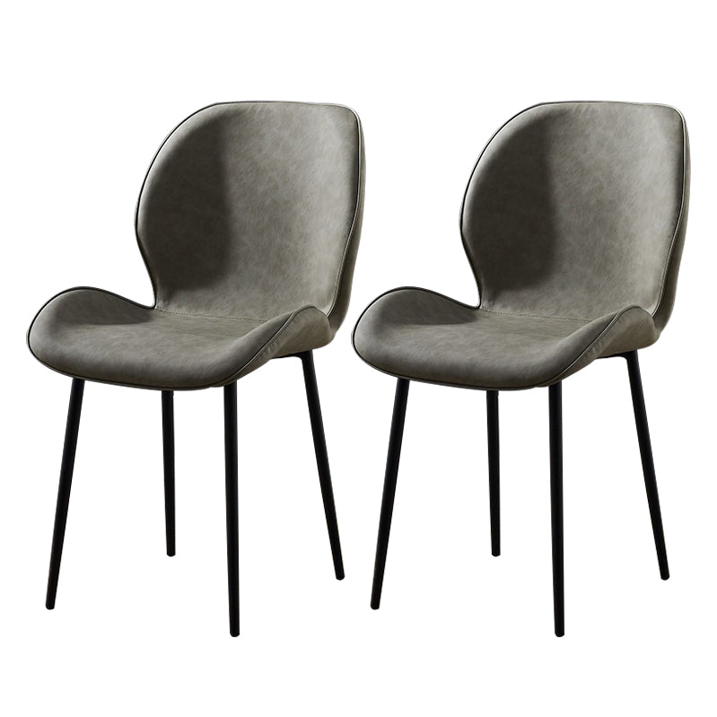 Scandinavian Coffee Shop Metal Side Chair Matte Finish Wingback Dining Chair Silver 2 Piece Set Clearhalo ' kitchen&dining_furn' 'Dining Chairs' 'Dining Tables & Seating' 'dining_chair' 'furn' 'furn_dining_chair' 'Furniture' 'furniture_dining_chair' 'Kitchen & Dining Furniture' 'kitchen' 3564837