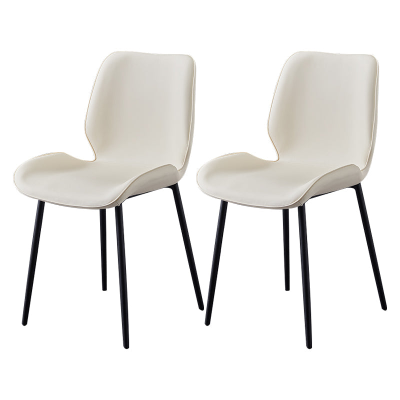 Scandinavian Coffee Shop Metal Side Chair Matte Finish Wingback Dining Chair White 2 Piece Set Clearhalo ' kitchen&dining_furn' 'Dining Chairs' 'Dining Tables & Seating' 'dining_chair' 'furn' 'furn_dining_chair' 'Furniture' 'furniture_dining_chair' 'Kitchen & Dining Furniture' 'kitchen' 3564840