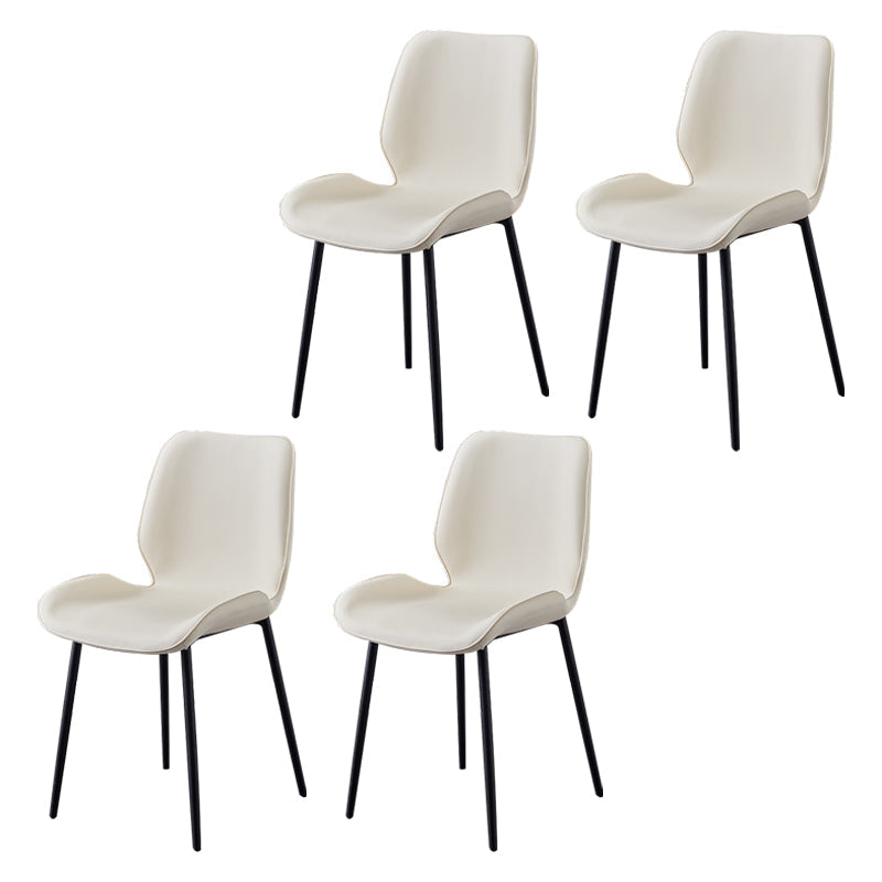 Scandinavian Coffee Shop Metal Side Chair Matte Finish Wingback Dining Chair White 4 Piece Set Clearhalo ' kitchen&dining_furn' 'Dining Chairs' 'Dining Tables & Seating' 'dining_chair' 'furn' 'furn_dining_chair' 'Furniture' 'furniture_dining_chair' 'Kitchen & Dining Furniture' 'kitchen' 3564841