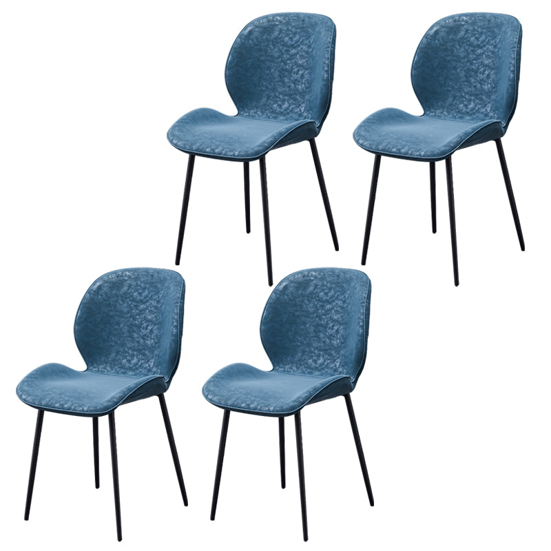 Scandinavian Coffee Shop Metal Side Chair Matte Finish Wingback Dining Chair Dark Blue 4 Piece Set Clearhalo ' kitchen&dining_furn' 'Dining Chairs' 'Dining Tables & Seating' 'dining_chair' 'furn' 'furn_dining_chair' 'Furniture' 'furniture_dining_chair' 'Kitchen & Dining Furniture' 'kitchen' 3564844