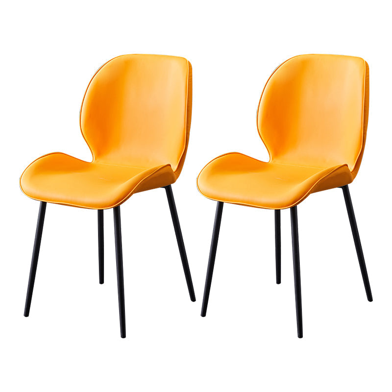 Scandinavian Coffee Shop Metal Side Chair Matte Finish Wingback Dining Chair Ginger 2 Piece Set Clearhalo ' kitchen&dining_furn' 'Dining Chairs' 'Dining Tables & Seating' 'dining_chair' 'furn' 'furn_dining_chair' 'Furniture' 'furniture_dining_chair' 'Kitchen & Dining Furniture' 'kitchen' 3564846