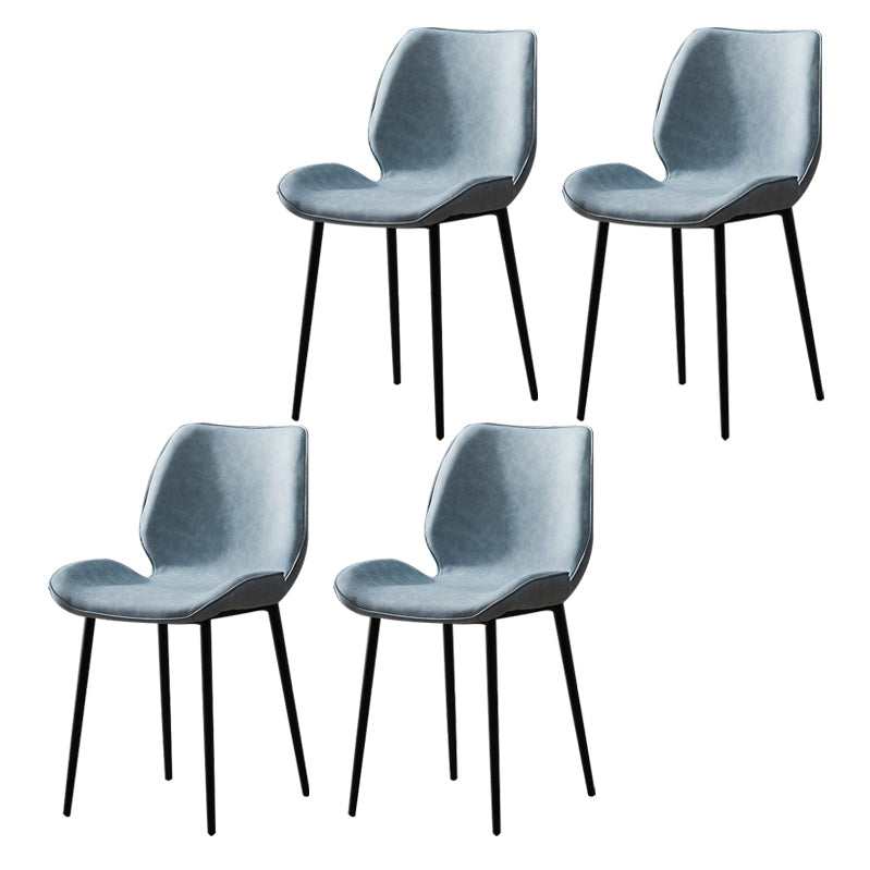 Scandinavian Coffee Shop Metal Side Chair Matte Finish Wingback Dining Chair Light Blue 4 Piece Set Clearhalo ' kitchen&dining_furn' 'Dining Chairs' 'Dining Tables & Seating' 'dining_chair' 'furn' 'furn_dining_chair' 'Furniture' 'furniture_dining_chair' 'Kitchen & Dining Furniture' 'kitchen' 3564856