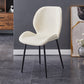 Scandinavian Coffee Shop Metal Side Chair Matte Finish Wingback Dining Chair Cream 1 Piece Clearhalo ' kitchen&dining_furn' 'Dining Chairs' 'Dining Tables & Seating' 'dining_chair' 'furn' 'furn_dining_chair' 'Furniture' 'furniture_dining_chair' 'Kitchen & Dining Furniture' 'kitchen' 3564863