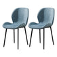 Scandinavian Coffee Shop Metal Side Chair Matte Finish Wingback Dining Chair Sky Blue 2 Piece Set Clearhalo ' kitchen&dining_furn' 'Dining Chairs' 'Dining Tables & Seating' 'dining_chair' 'furn' 'furn_dining_chair' 'Furniture' 'furniture_dining_chair' 'Kitchen & Dining Furniture' 'kitchen' 3564867