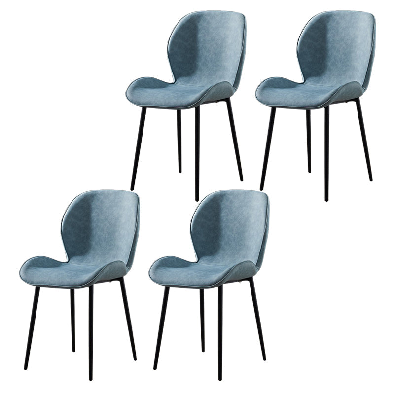 Scandinavian Coffee Shop Metal Side Chair Matte Finish Wingback Dining Chair Sky Blue 4 Piece Set Clearhalo ' kitchen&dining_furn' 'Dining Chairs' 'Dining Tables & Seating' 'dining_chair' 'furn' 'furn_dining_chair' 'Furniture' 'furniture_dining_chair' 'Kitchen & Dining Furniture' 'kitchen' 3564868