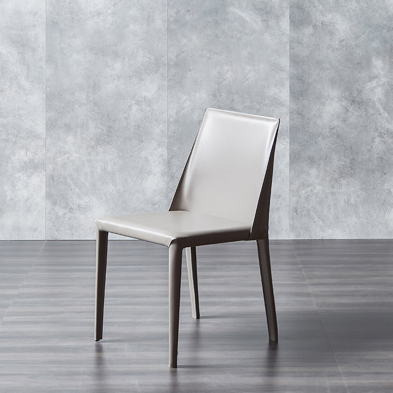 Scandinavian Style Solid Back Chair for Home Use Metal Dining Room Chairs Clearhalo ' kitchen&dining_furn' 'Dining Chairs' 'Dining Tables & Seating' 'dining_chair' 'furn' 'furn_dining_chair' 'Furniture' 'furniture_dining_chair' 'Kitchen & Dining Furniture' 'kitchen' 3564878