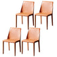 Scandinavian Style Solid Back Chair for Home Use Metal Dining Room Chairs Orange 4 Piece Set Clearhalo ' kitchen&dining_furn' 'Dining Chairs' 'Dining Tables & Seating' 'dining_chair' 'furn' 'furn_dining_chair' 'Furniture' 'furniture_dining_chair' 'Kitchen & Dining Furniture' 'kitchen' 3564881