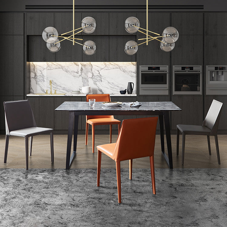 Scandinavian Style Solid Back Chair for Home Use Metal Dining Room Chairs Clearhalo ' kitchen&dining_furn' 'Dining Chairs' 'Dining Tables & Seating' 'dining_chair' 'furn' 'furn_dining_chair' 'Furniture' 'furniture_dining_chair' 'Kitchen & Dining Furniture' 'kitchen' 3564883