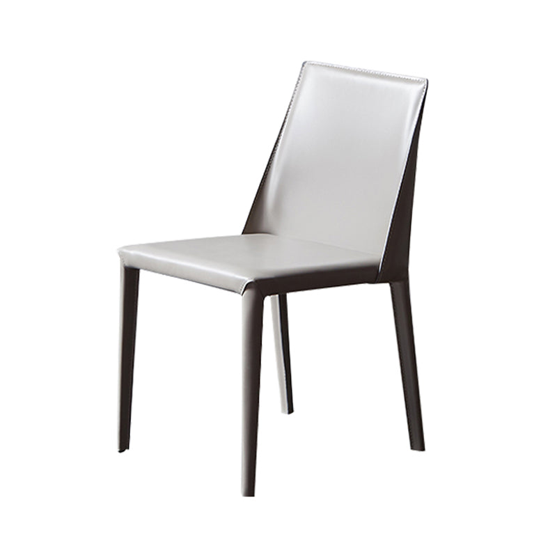 Scandinavian Style Solid Back Chair for Home Use Metal Dining Room Chairs Clearhalo ' kitchen&dining_furn' 'Dining Chairs' 'Dining Tables & Seating' 'dining_chair' 'furn' 'furn_dining_chair' 'Furniture' 'furniture_dining_chair' 'Kitchen & Dining Furniture' 'kitchen' 3564887