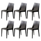 Scandinavian Style Solid Back Chair for Home Use Metal Dining Room Chairs Black 6 Piece Set Clearhalo ' kitchen&dining_furn' 'Dining Chairs' 'Dining Tables & Seating' 'dining_chair' 'furn' 'furn_dining_chair' 'Furniture' 'furniture_dining_chair' 'Kitchen & Dining Furniture' 'kitchen' 3564888