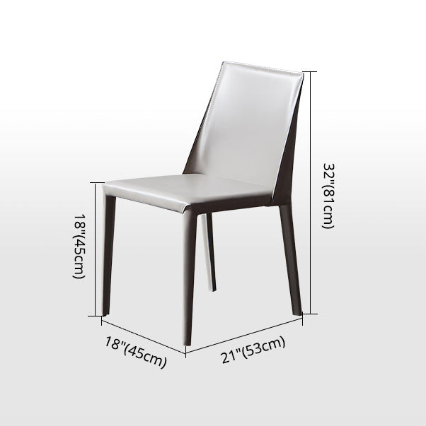 Scandinavian Style Solid Back Chair for Home Use Metal Dining Room Chairs Clearhalo ' kitchen&dining_furn' 'Dining Chairs' 'Dining Tables & Seating' 'dining_chair' 'furn' 'furn_dining_chair' 'Furniture' 'furniture_dining_chair' 'Kitchen & Dining Furniture' 'kitchen' 3564896