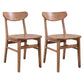 Contemporary Solid Wooden Chair Open Back Side Armless Chair for Dining Room Light Brown 2 Piece Set Clearhalo ' kitchen&dining_furn' 'Dining Chairs' 'Dining Tables & Seating' 'dining_chair' 'furn' 'furn_dining_chair' 'Furniture' 'furniture_dining_chair' 'Kitchen & Dining Furniture' 'kitchen' 3564901