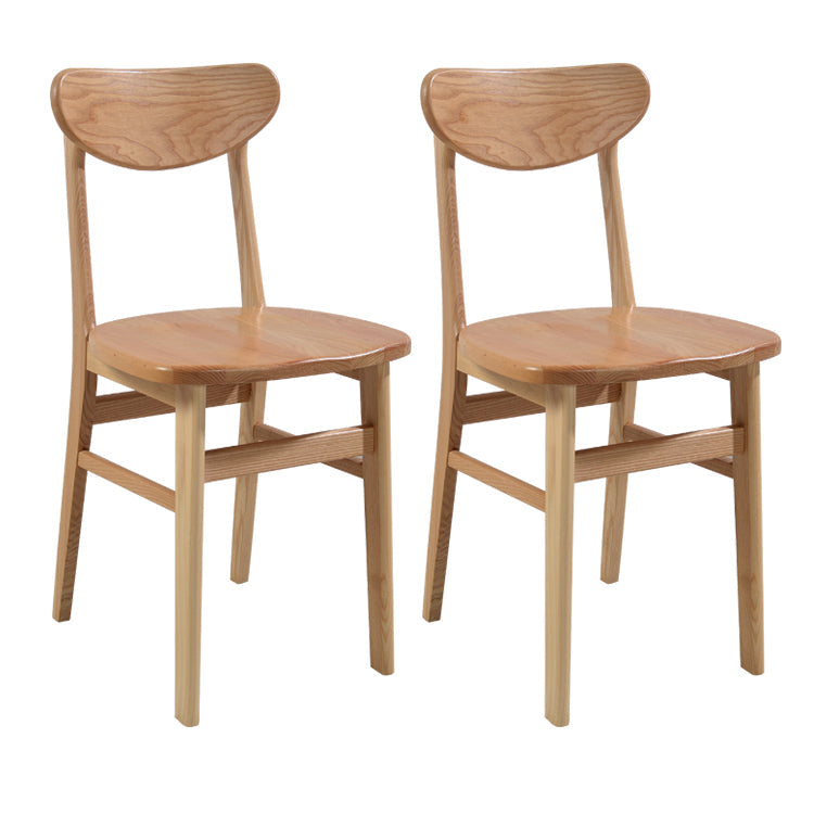 Contemporary Solid Wooden Chair Open Back Side Armless Chair for Dining Room Natural 2 Piece Set Clearhalo ' kitchen&dining_furn' 'Dining Chairs' 'Dining Tables & Seating' 'dining_chair' 'furn' 'furn_dining_chair' 'Furniture' 'furniture_dining_chair' 'Kitchen & Dining Furniture' 'kitchen' 3564917