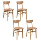 Contemporary Solid Wooden Chair Open Back Side Armless Chair for Dining Room Natural 4 Piece Set Clearhalo ' kitchen&dining_furn' 'Dining Chairs' 'Dining Tables & Seating' 'dining_chair' 'furn' 'furn_dining_chair' 'Furniture' 'furniture_dining_chair' 'Kitchen & Dining Furniture' 'kitchen' 3564920