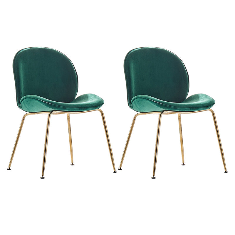 Metal Scandinavian Restaurant Side Chair Matte Finish Wingback Dining Chair Dark Green 2 Piece Set Brass Gold Clearhalo ' kitchen&dining_furn' 'Dining Chairs' 'Dining Tables & Seating' 'dining_chair' 'furn' 'furn_dining_chair' 'Furniture' 'furniture_dining_chair' 'Kitchen & Dining Furniture' 'kitchen' 3564926