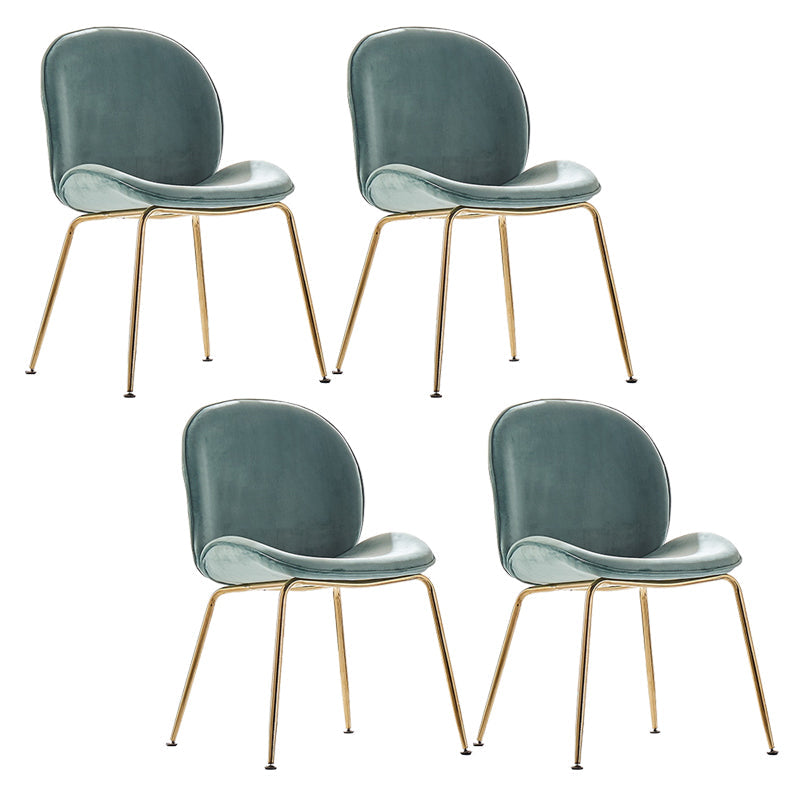 Metal Scandinavian Restaurant Side Chair Matte Finish Wingback Dining Chair Turquoise 4 Piece Set Brass Gold Clearhalo ' kitchen&dining_furn' 'Dining Chairs' 'Dining Tables & Seating' 'dining_chair' 'furn' 'furn_dining_chair' 'Furniture' 'furniture_dining_chair' 'Kitchen & Dining Furniture' 'kitchen' 3564943