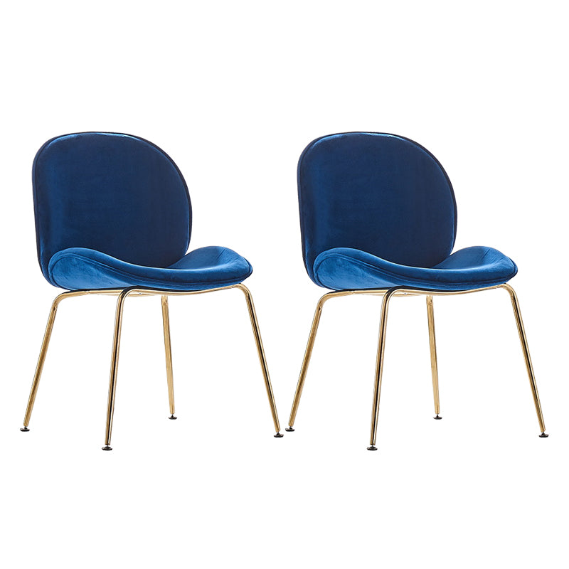 Metal Scandinavian Restaurant Side Chair Matte Finish Wingback Dining Chair Dark Blue 2 Piece Set Brass Gold Clearhalo ' kitchen&dining_furn' 'Dining Chairs' 'Dining Tables & Seating' 'dining_chair' 'furn' 'furn_dining_chair' 'Furniture' 'furniture_dining_chair' 'Kitchen & Dining Furniture' 'kitchen' 3564963