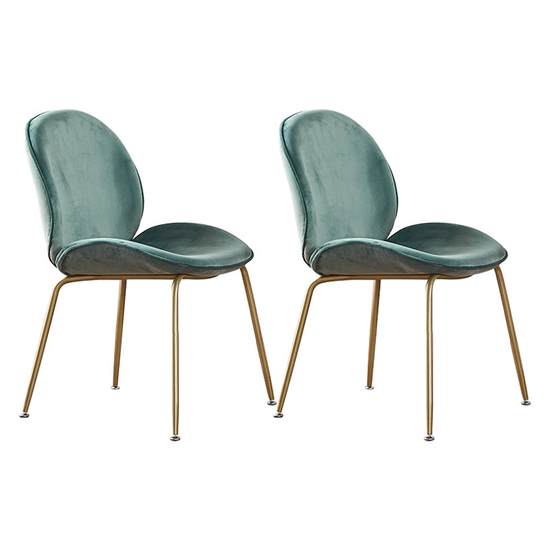 Metal Scandinavian Restaurant Side Chair Matte Finish Wingback Dining Chair Turquoise 2 Piece Set Chrome Clearhalo ' kitchen&dining_furn' 'Dining Chairs' 'Dining Tables & Seating' 'dining_chair' 'furn' 'furn_dining_chair' 'Furniture' 'furniture_dining_chair' 'Kitchen & Dining Furniture' 'kitchen' 3564966