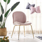 Metal Scandinavian Restaurant Side Chair Matte Finish Wingback Dining Chair Pinkish Red 1 Piece Brass Gold Clearhalo ' kitchen&dining_furn' 'Dining Chairs' 'Dining Tables & Seating' 'dining_chair' 'furn' 'furn_dining_chair' 'Furniture' 'furniture_dining_chair' 'Kitchen & Dining Furniture' 'kitchen' 3564968