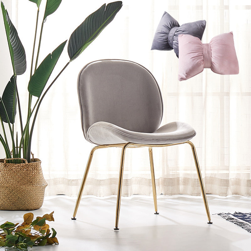 Metal Scandinavian Restaurant Side Chair Matte Finish Wingback Dining Chair Light Gray 1 Piece Brass Gold Clearhalo ' kitchen&dining_furn' 'Dining Chairs' 'Dining Tables & Seating' 'dining_chair' 'furn' 'furn_dining_chair' 'Furniture' 'furniture_dining_chair' 'Kitchen & Dining Furniture' 'kitchen' 3564974