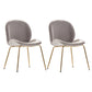 Metal Scandinavian Restaurant Side Chair Matte Finish Wingback Dining Chair Light Gray 2 Piece Set Brass Gold Clearhalo ' kitchen&dining_furn' 'Dining Chairs' 'Dining Tables & Seating' 'dining_chair' 'furn' 'furn_dining_chair' 'Furniture' 'furniture_dining_chair' 'Kitchen & Dining Furniture' 'kitchen' 3564975