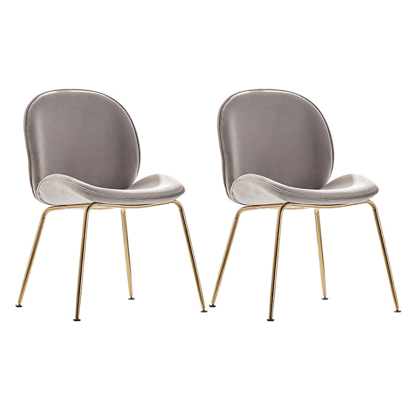 Metal Scandinavian Restaurant Side Chair Matte Finish Wingback Dining Chair Light Gray 2 Piece Set Brass Gold Clearhalo ' kitchen&dining_furn' 'Dining Chairs' 'Dining Tables & Seating' 'dining_chair' 'furn' 'furn_dining_chair' 'Furniture' 'furniture_dining_chair' 'Kitchen & Dining Furniture' 'kitchen' 3564975