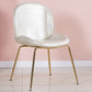 Metal Scandinavian Restaurant Side Chair Matte Finish Wingback Dining Chair White 1 Piece Brass Gold Clearhalo ' kitchen&dining_furn' 'Dining Chairs' 'Dining Tables & Seating' 'dining_chair' 'furn' 'furn_dining_chair' 'Furniture' 'furniture_dining_chair' 'Kitchen & Dining Furniture' 'kitchen' 3564980