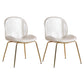 Metal Scandinavian Restaurant Side Chair Matte Finish Wingback Dining Chair White 2 Piece Set Brass Gold Clearhalo ' kitchen&dining_furn' 'Dining Chairs' 'Dining Tables & Seating' 'dining_chair' 'furn' 'furn_dining_chair' 'Furniture' 'furniture_dining_chair' 'Kitchen & Dining Furniture' 'kitchen' 3564981