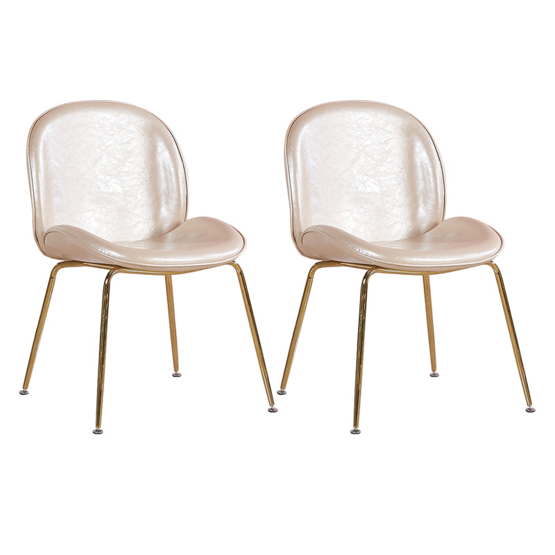 Metal Scandinavian Restaurant Side Chair Matte Finish Wingback Dining Chair Gold 2 Piece Set Brass Gold Clearhalo ' kitchen&dining_furn' 'Dining Chairs' 'Dining Tables & Seating' 'dining_chair' 'furn' 'furn_dining_chair' 'Furniture' 'furniture_dining_chair' 'Kitchen & Dining Furniture' 'kitchen' 3564984