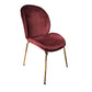 Metal Scandinavian Restaurant Side Chair Matte Finish Wingback Dining Chair Burgundy 1 Piece Brass Gold Clearhalo ' kitchen&dining_furn' 'Dining Chairs' 'Dining Tables & Seating' 'dining_chair' 'furn' 'furn_dining_chair' 'Furniture' 'furniture_dining_chair' 'Kitchen & Dining Furniture' 'kitchen' 3564995