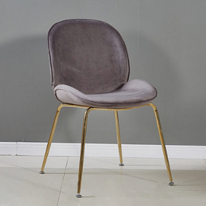 Metal Scandinavian Restaurant Side Chair Matte Finish Wingback Dining Chair Dark Gray 1 Piece Brass Gold Clearhalo ' kitchen&dining_furn' 'Dining Chairs' 'Dining Tables & Seating' 'dining_chair' 'furn' 'furn_dining_chair' 'Furniture' 'furniture_dining_chair' 'Kitchen & Dining Furniture' 'kitchen' 3564998
