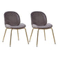 Metal Scandinavian Restaurant Side Chair Matte Finish Wingback Dining Chair Dark Gray 2 Piece Set Brass Gold Clearhalo ' kitchen&dining_furn' 'Dining Chairs' 'Dining Tables & Seating' 'dining_chair' 'furn' 'furn_dining_chair' 'Furniture' 'furniture_dining_chair' 'Kitchen & Dining Furniture' 'kitchen' 3564999