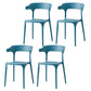 Contemporary Side Chair Stacking Dining Colorful Plastic Armless Chairs for Dining Room Blue 4 Piece Set Clearhalo ' kitchen&dining_furn' 'Dining Chairs' 'Dining Tables & Seating' 'dining_chair' 'furn' 'furn_dining_chair' 'Furniture' 'furniture_dining_chair' 'Kitchen & Dining Furniture' 'kitchen' 3565011
