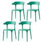 Contemporary Side Chair Stacking Dining Colorful Plastic Armless Chairs for Dining Room Green 4 Piece Set Clearhalo ' kitchen&dining_furn' 'Dining Chairs' 'Dining Tables & Seating' 'dining_chair' 'furn' 'furn_dining_chair' 'Furniture' 'furniture_dining_chair' 'Kitchen & Dining Furniture' 'kitchen' 3565024
